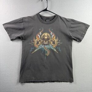 Vintage Metallica Shirt Mens Large Faded Black Short Sleeve Tee Double Sided Y2K